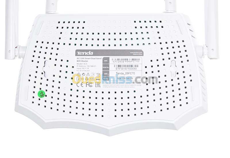 Routeur Wi-FI Double Bande Tenda AC1200 / 300 Mbit/s 