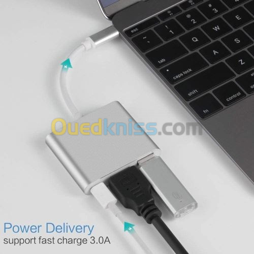 Adaptateur multiport USB-C USB 3.0 Type C 