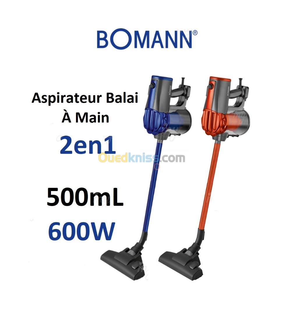 Aspirateur 2En1 A Main Et Balai, Technologie Éco-Cyclone Bomann 