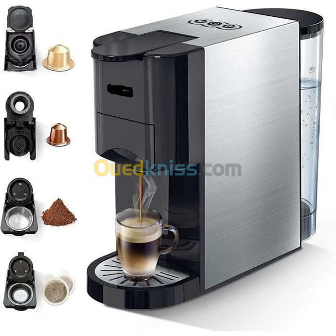 Machine A Cafe Inox 4EN1 Multi Capsule Et Poudre 19Bar Allemand