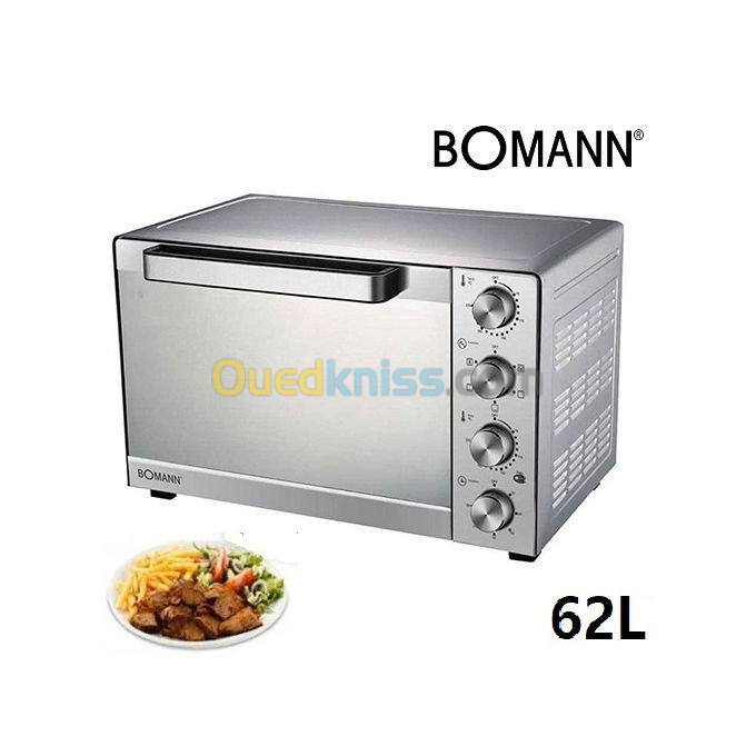 Four Eléctrique ventilé Avec Rôtisserie 62 Litres, Bomann 2500W