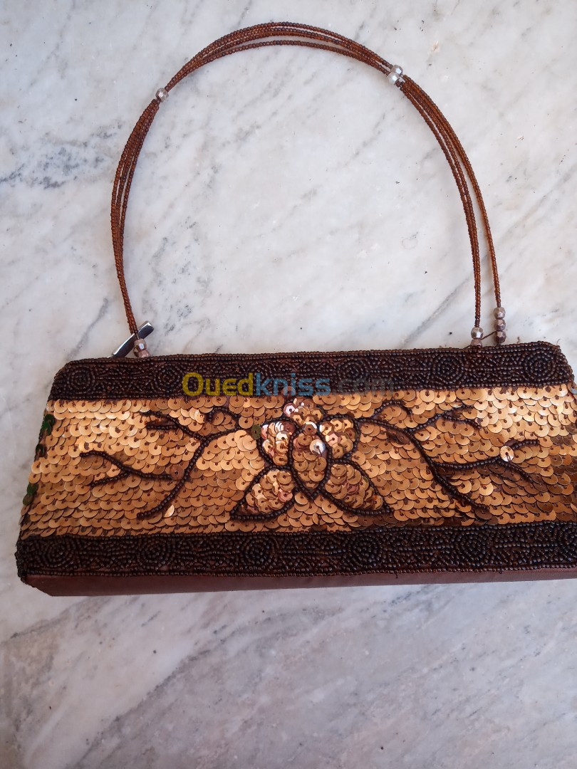 Pochette marron mariage hotsell