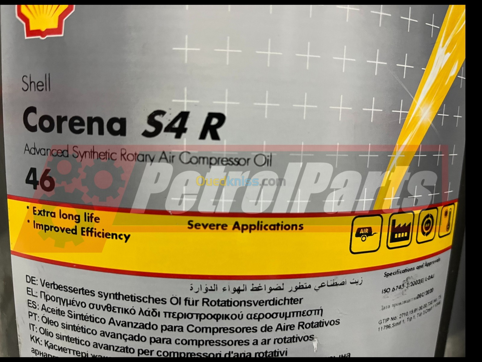 SHELL CORENA S4 R 46 Bidon 20L PetrolParts Hassi Messaoud 22/09/2024