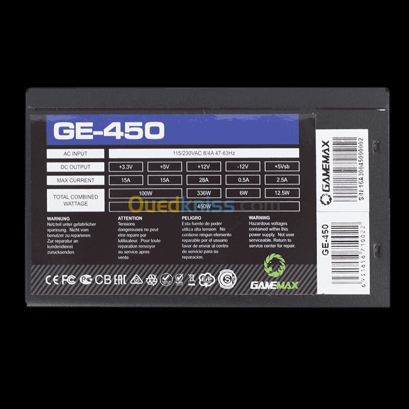 GAMEMAX GE - 450 W