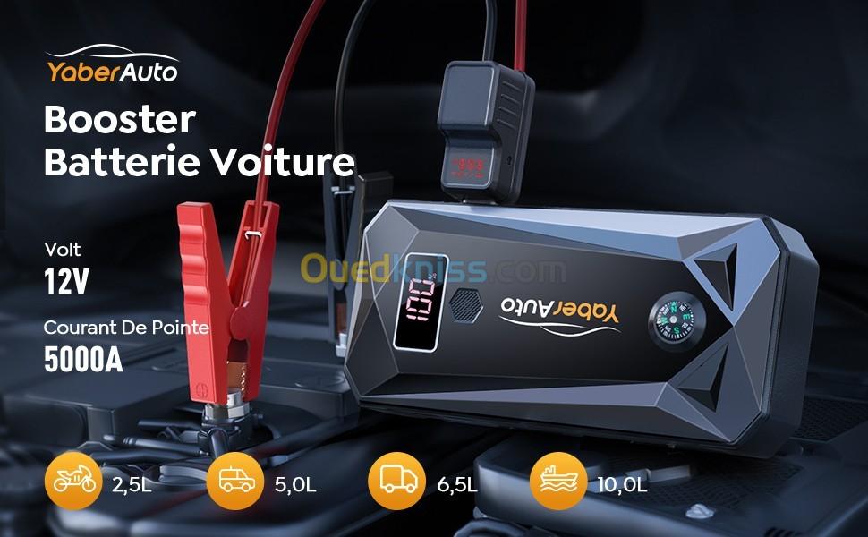YaberAuto Booster Batterie Voiture,5000A 26800mAh 12V Démarreur de Voiture  - Alger Algérie
