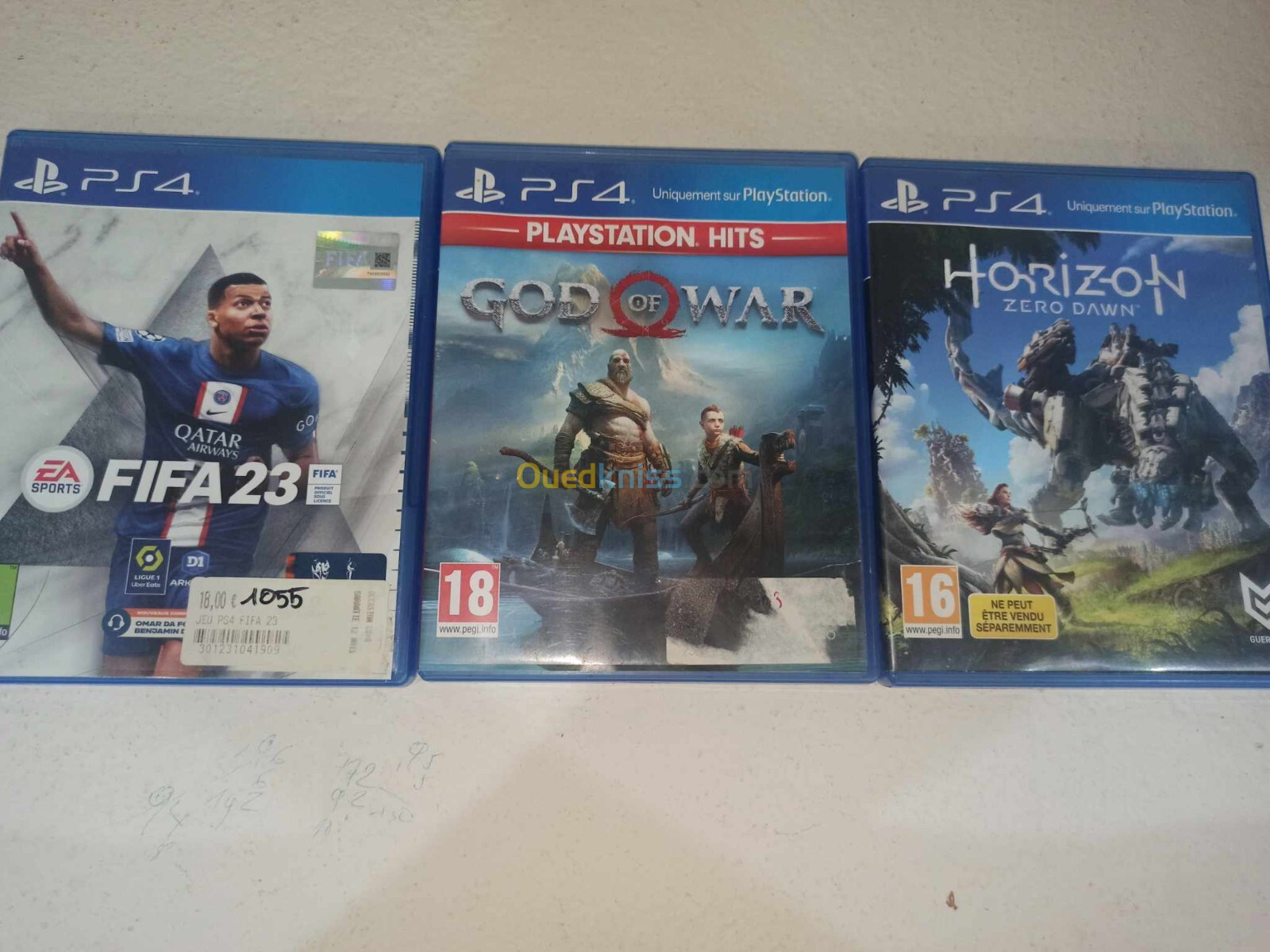 CD PS4 FIFA 23+ GOD OF WAR +WATCH DOGS LEGION+HORIZON