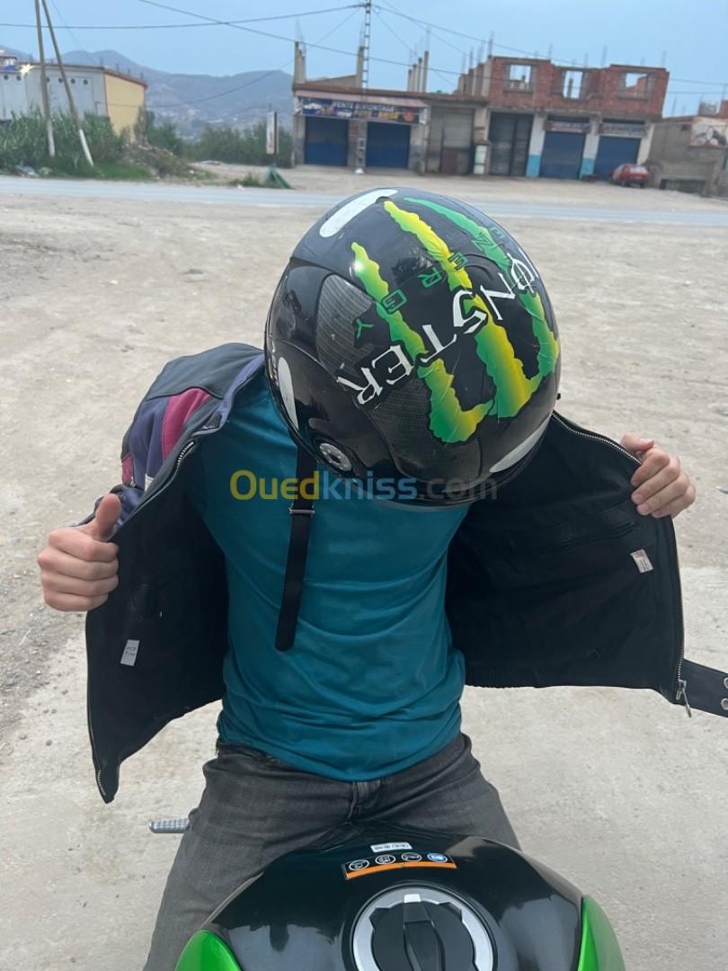 Veste cuir véritable harro pour moto 