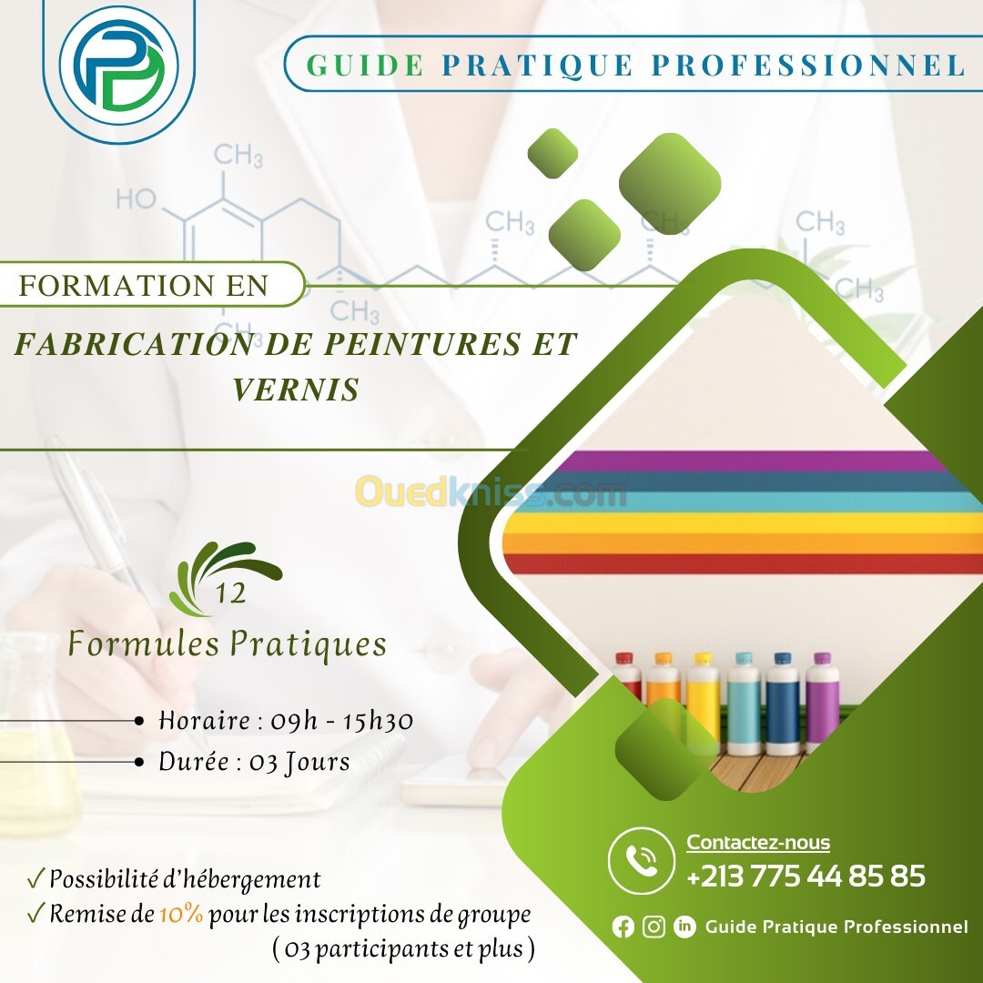 Formation en FABRICATION DE PEINTURES ET VERNIS