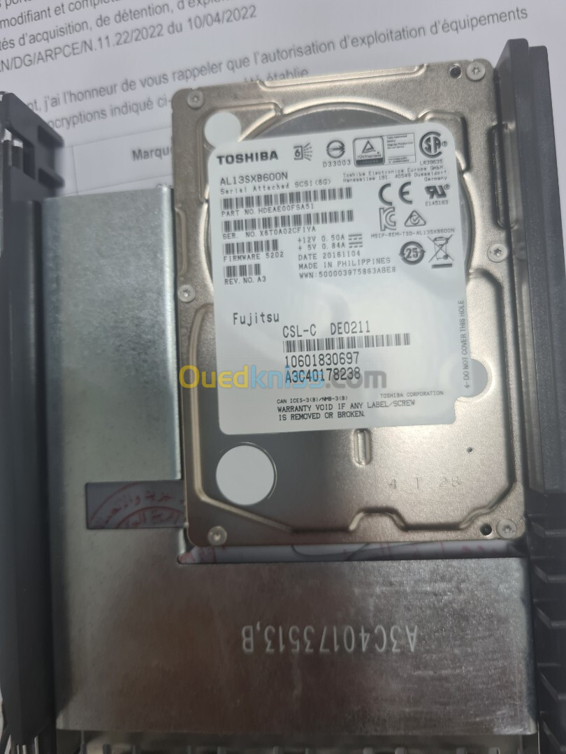 disque serveur rackable SAS 6G 600GB 15K