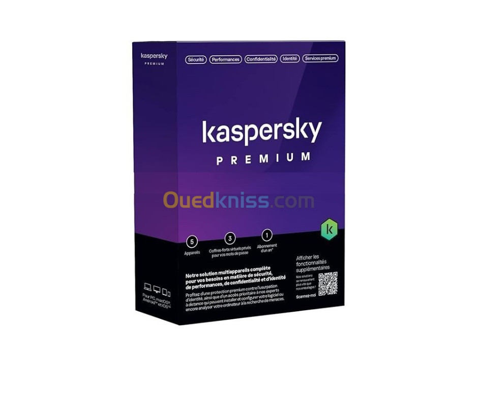 ANTIVIRUS KASPERSKY PLUS 01 POSTE & 03 POSTES / ANTIVIRUS KASPERSKY PREMIUM 05 POSTES