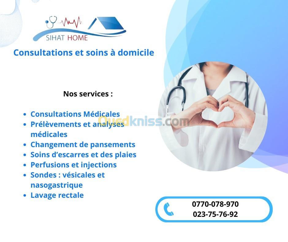 Consultations et soins à domicile