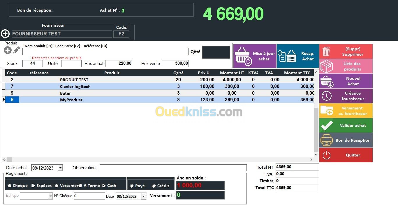 LOGICIEL DE GESTION DE STOCK