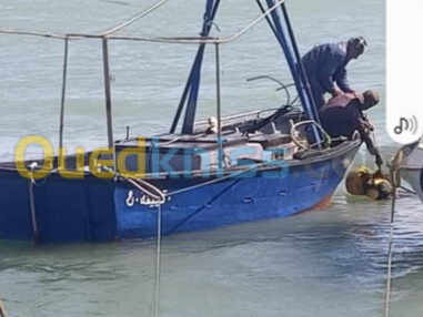 Barque peche et plaisance 6m 50 .moteur deutz 2 cylinder 10/10 avec poste a quai arzew