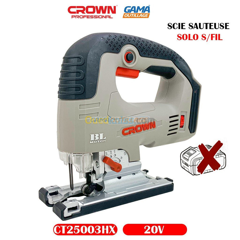 SCIE SAUTEUSE SOLO S/FIL 20V CROWN