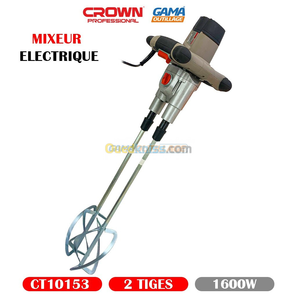 MIXEUR ELECTRIQUE 2 TIGES 1600 W CROWN