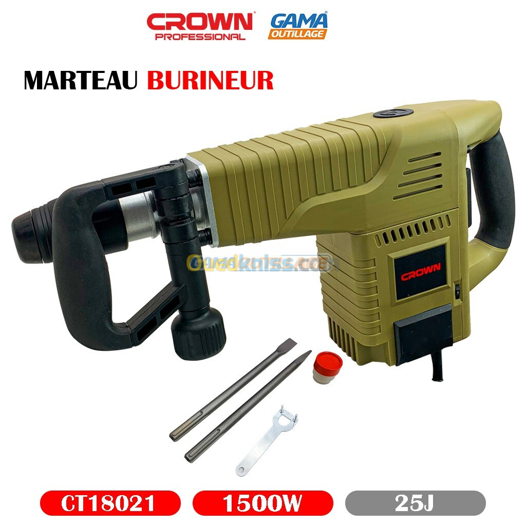 MARTEAU BURINEUR 25J 1500W CROWN