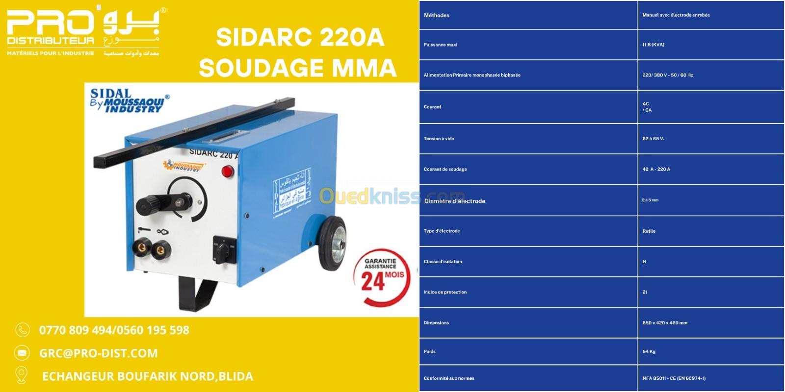 POSTE A SOUDER SIDARC 220A