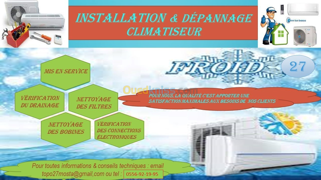 offre de service  installations & maintenances climatiseur