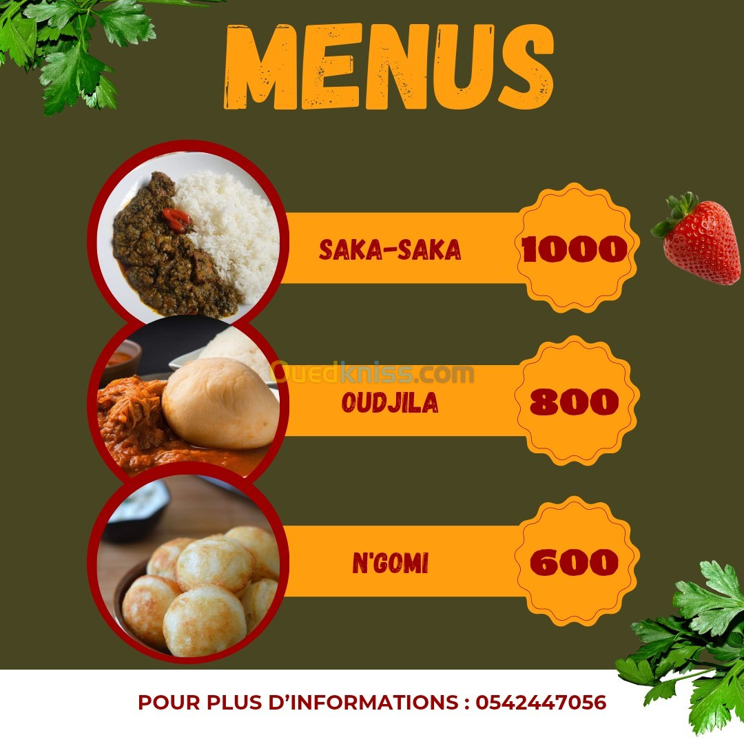 Je vous fais voyager jusqu'au Mali à travers mes plats !