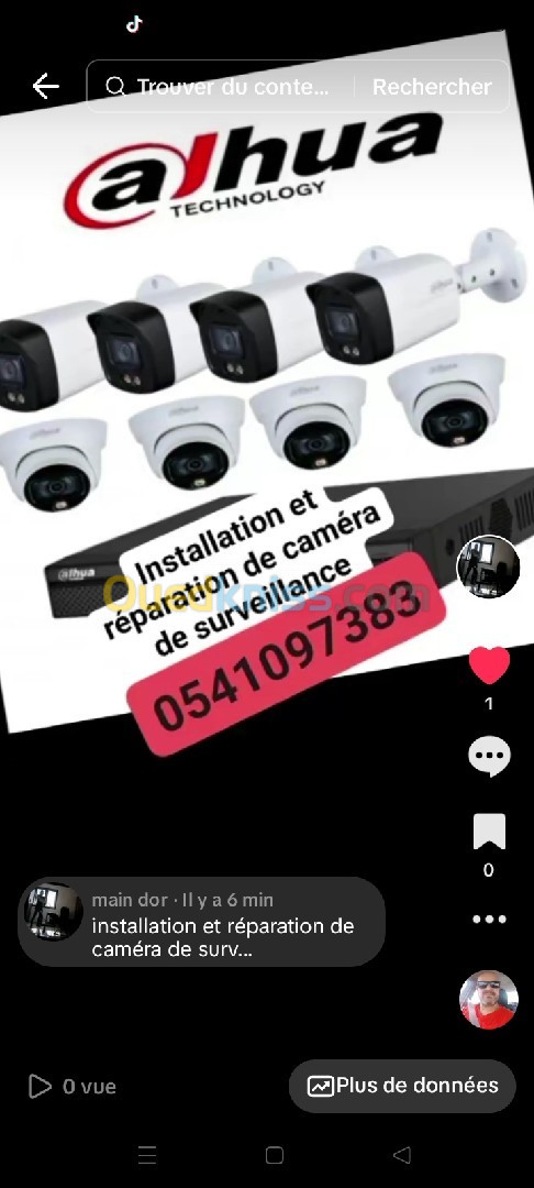 installation et réparation de caméra de surveillance 