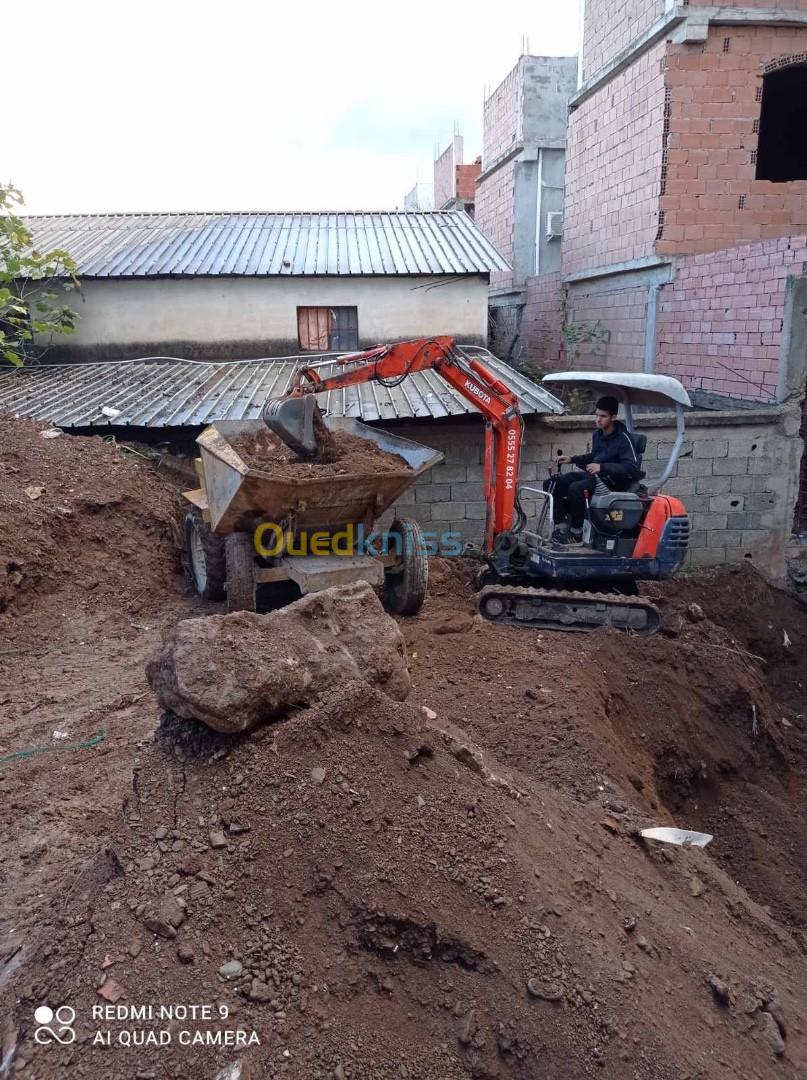 Kubota Location mini pelle كراء حفارة صغيرة 2024