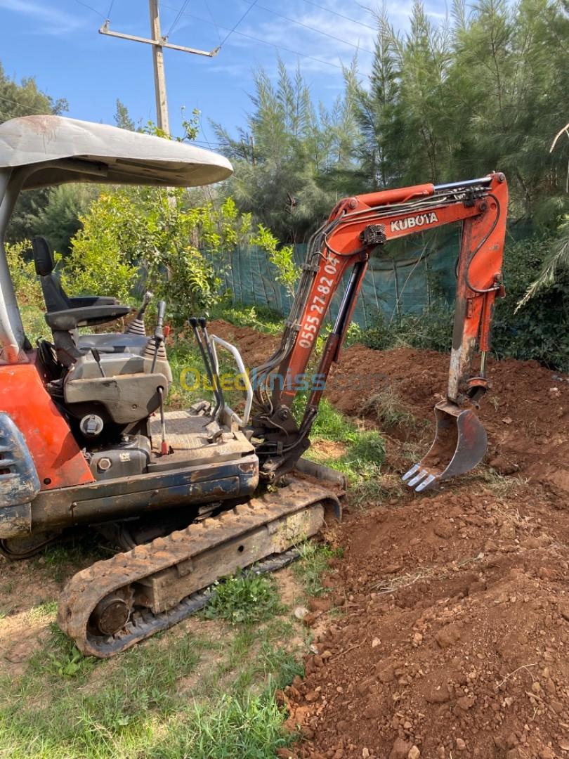 Kubota Location mini pelle كراء حفارة صغيرة 2024