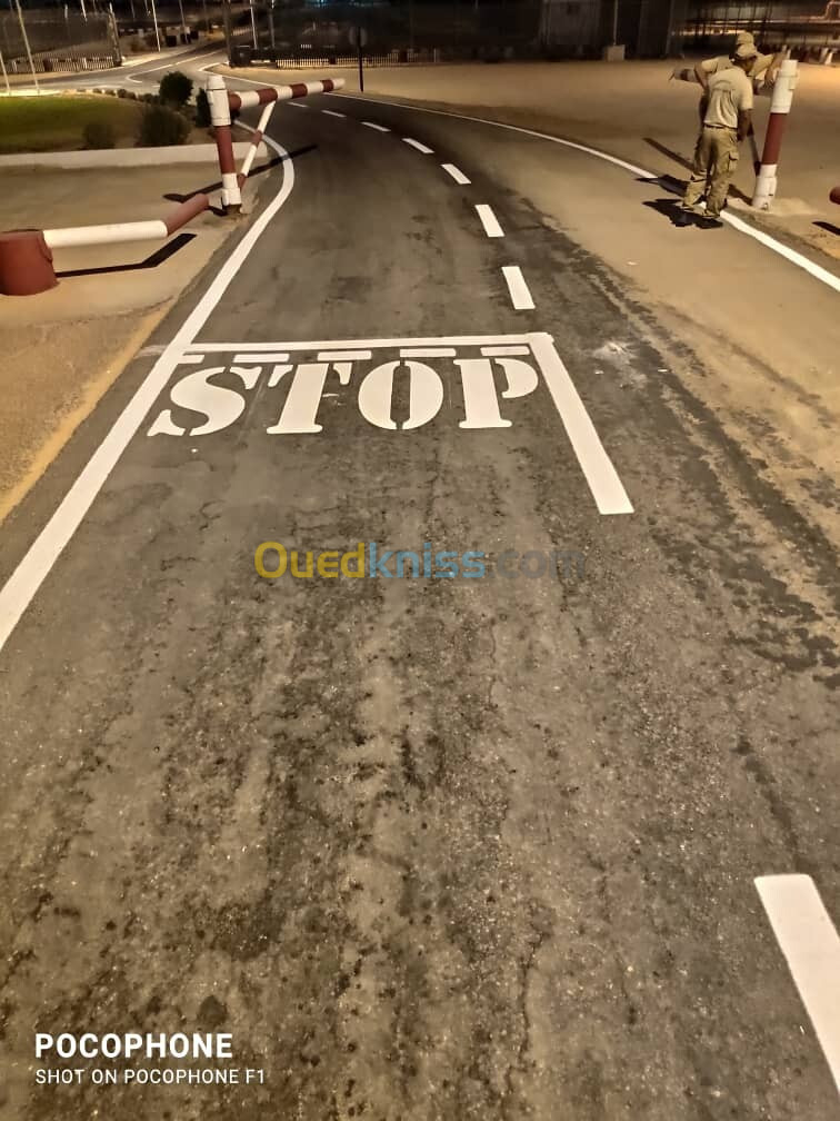 Travaux de signalisation horizontale et verticale traçage et marquag des routee du route