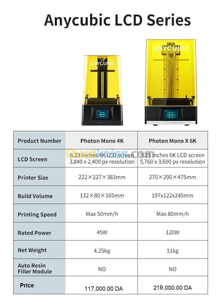 Imprimante 3d résine "Anycubic photon mono se" 