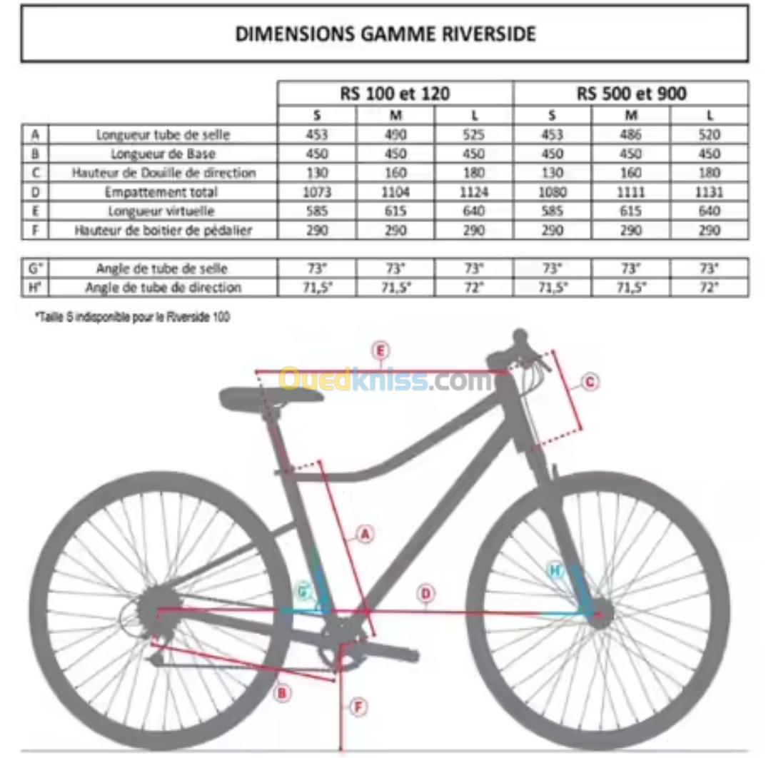 Vélo tout chemin riverside 120 gris metal