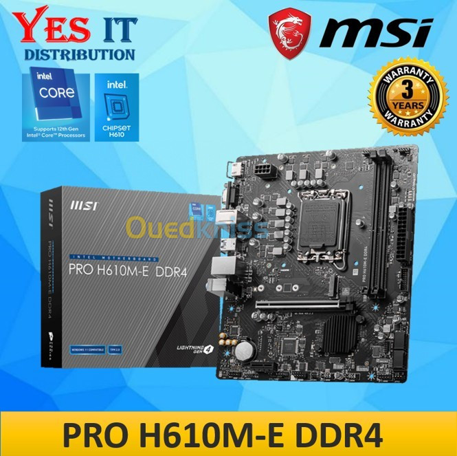 CARTE MERE MSI PRO H610M-E DDR4 LGA 1700