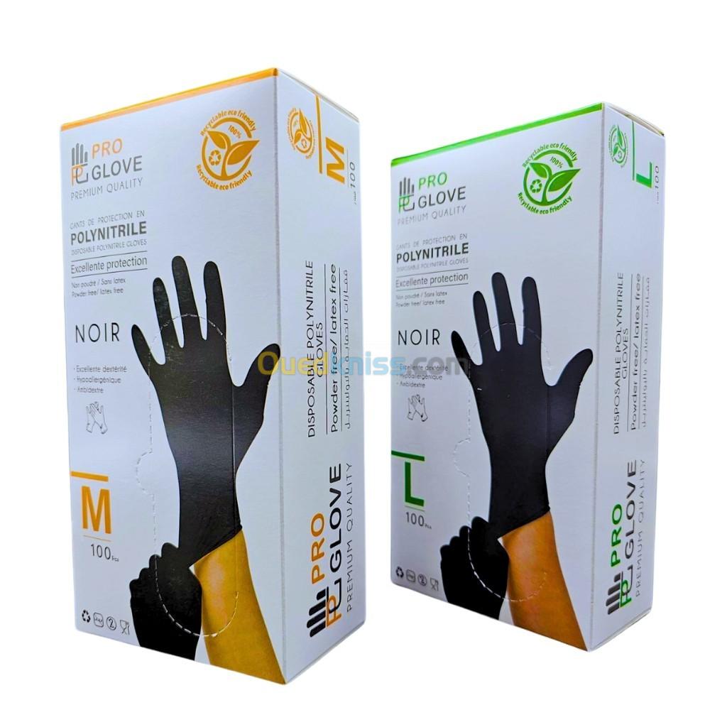 حزمة من 100 قطعة من قفازات الحماية Paquet De 100 Pcs Gants De Protection En Polynitrile Pro Glove