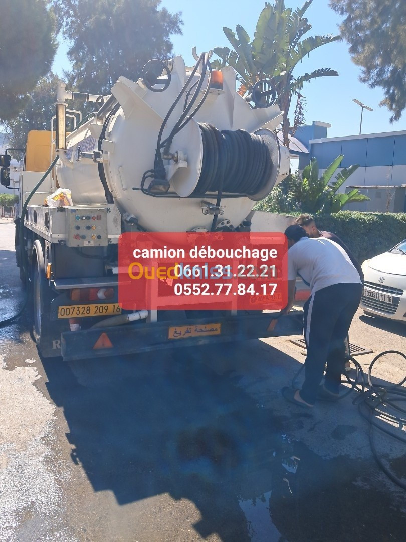 Camion débouchage canalisation curage nettoyage vidange 24h7j 