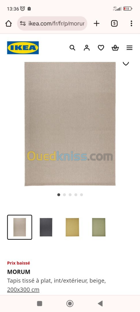 Tapis beige ikea