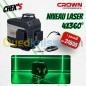 Niveau Laser 4x360° 4D 30m Avec Télécommande CROWN | CT44091-R