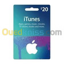 Carte iTunes 20$