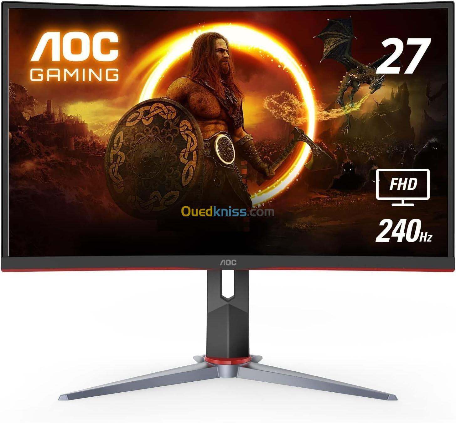 Ecran AOC C27G2Z 27"  240Hz  0.5Ms  Curved  Adjustable