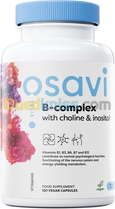 Osavi complexe B + choline + inositol caps vegetale مركب ب مع الكولين والإينوسيتول 120 كبسولة نباتية