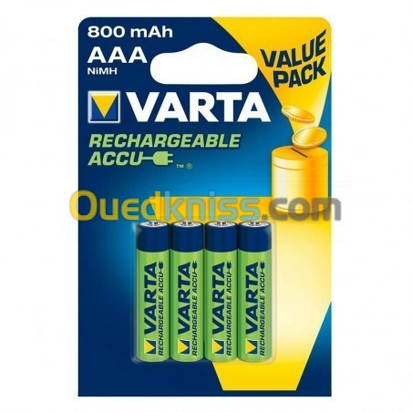 PILE VARTA RECHARGE ACCU VALUE AAAX4 800MAH