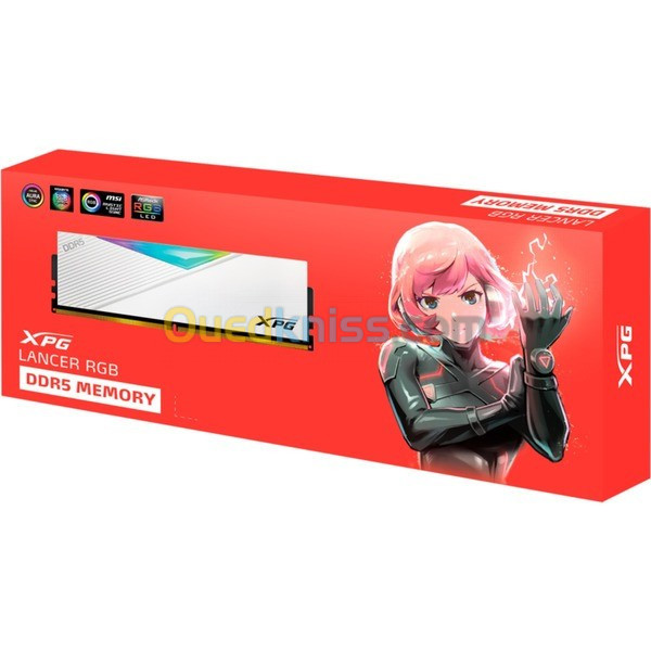 ADATA XPG LANCER DDR5 16GO 5600MHZ CL36 RGB WHITE 