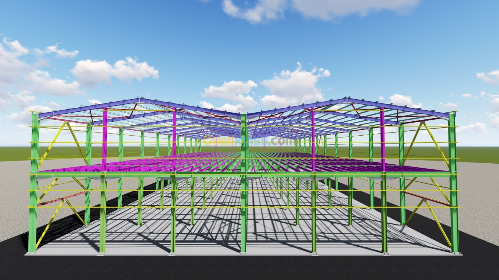 INGENIEUR  CHARPENTE METALLIQUE (ETUDE /  DESSIN)  HANGAR / BATIMENT  / STADE  PLAN 2d/3d