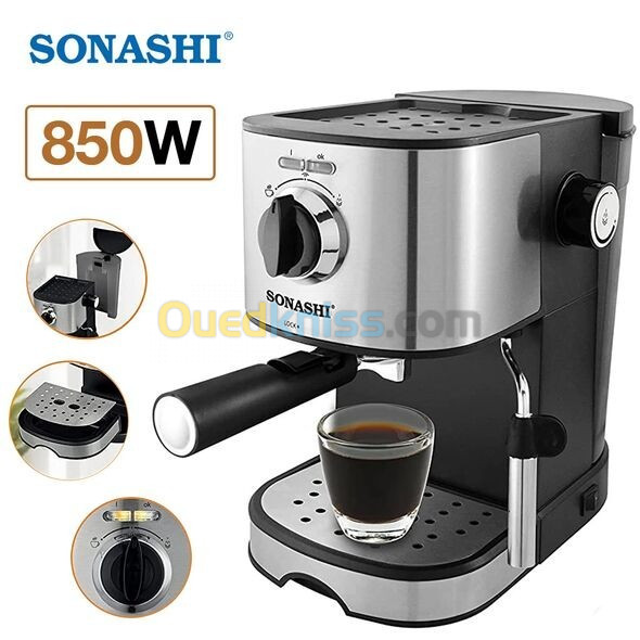  Cafetière sonashi mini model 15Bars Capacité 1.L 850W SCM-4963