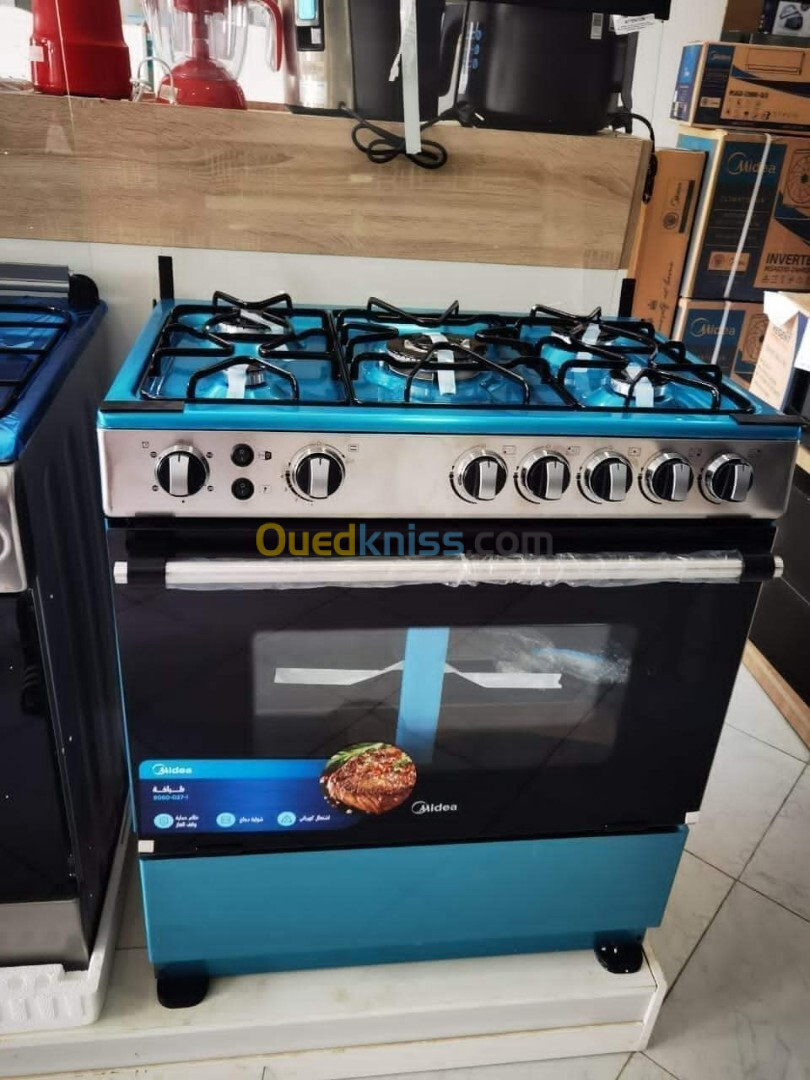 Cuisinière midea 4 feux ventilé / 5 feux inox 