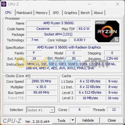 PC Gaming RYZEN 5 5600G | 512 GB SSD + 750 HDD | 16 GB RAM