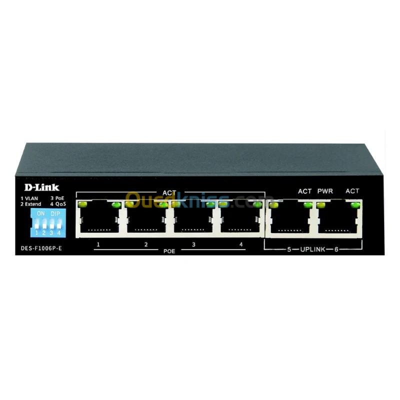 Switch 6 ports PoE DGS-F1006P-E D-Link