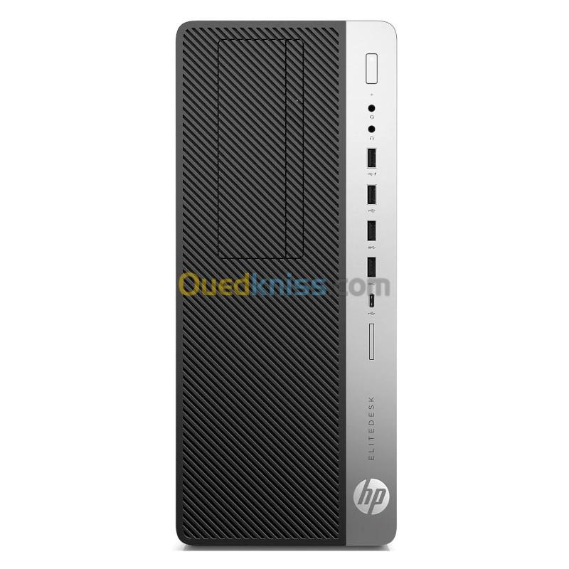 Pc de marque HP EliteDesk 800 G3 Tour i3-7ème (occas) + écran HP V20 (neuf)