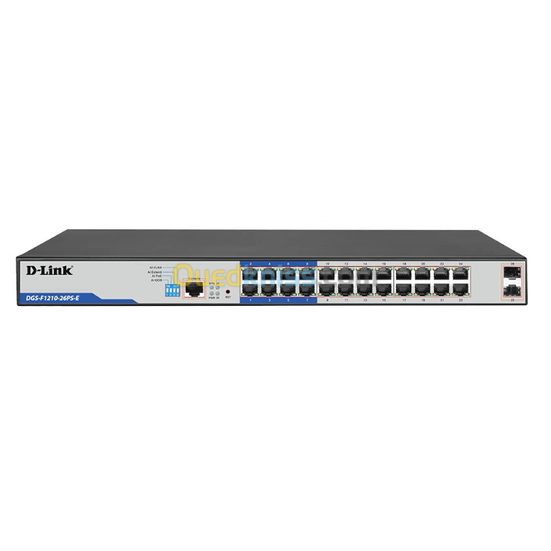 Switch Gigabit 24-ports PoE 2-ports SFP D-Link DGS-F1210-26PS-E