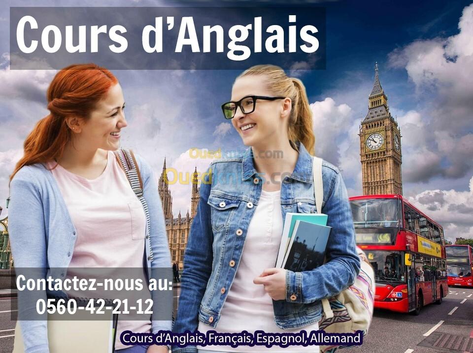 COURS D'ANGLAIS, FRANÇAIS, ESPAGNOL, ITALIEN ET ALLEMAND