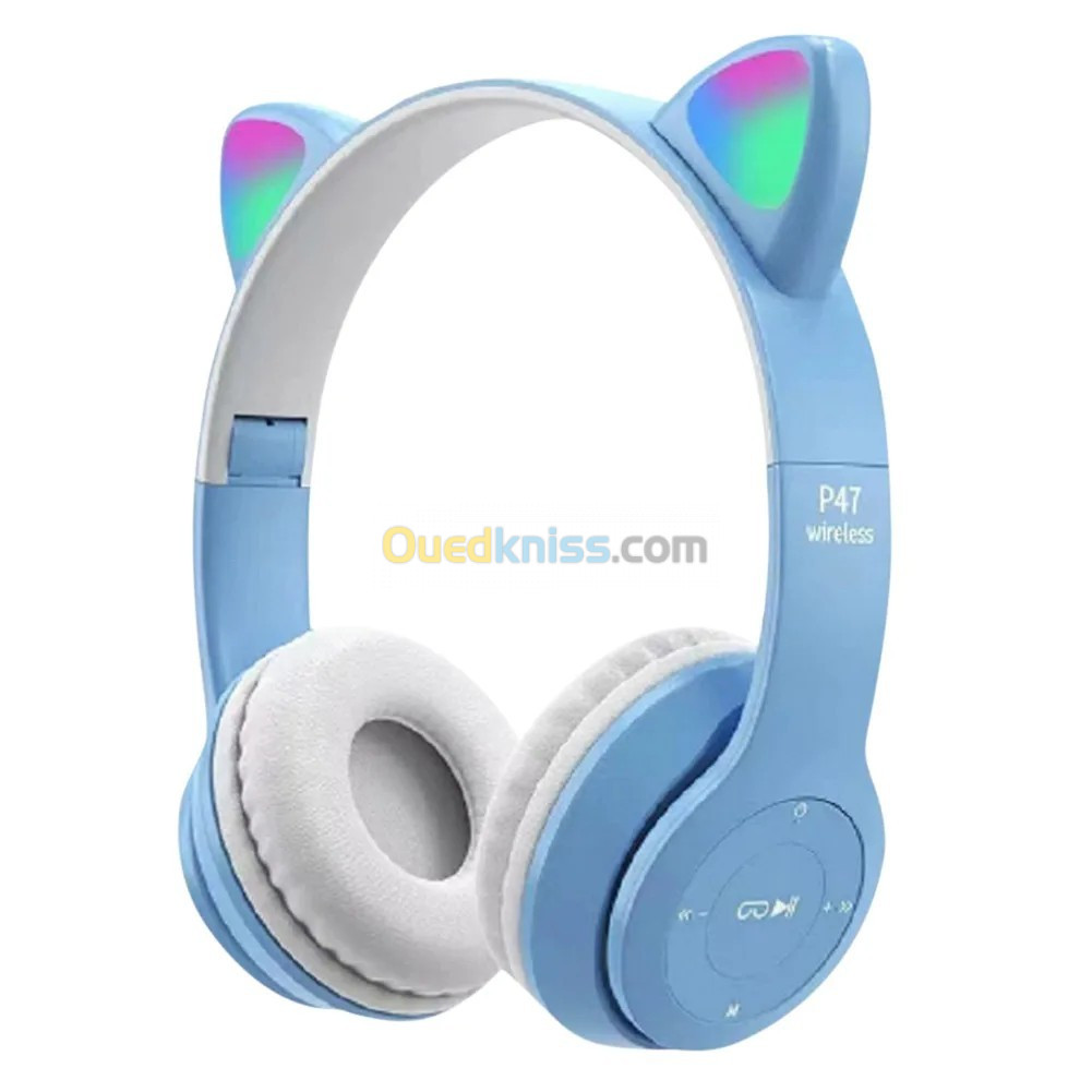 Casque Bluetooth sans fil avec oreilles de ch