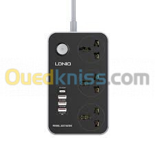 Multiprise SC3412 3entrées d'alimentation et 3 ports USB et type-c