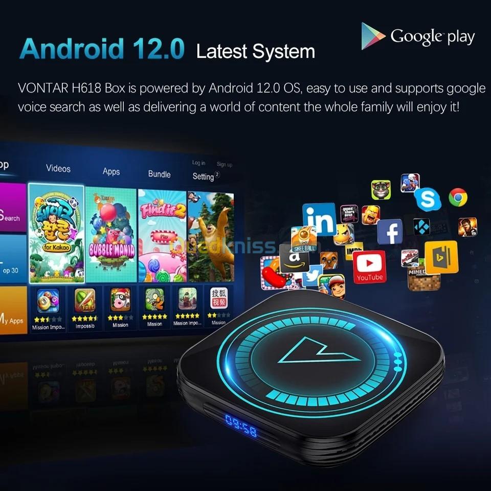 VONTAR-Boîtier TV Android 12 Allwinner H618